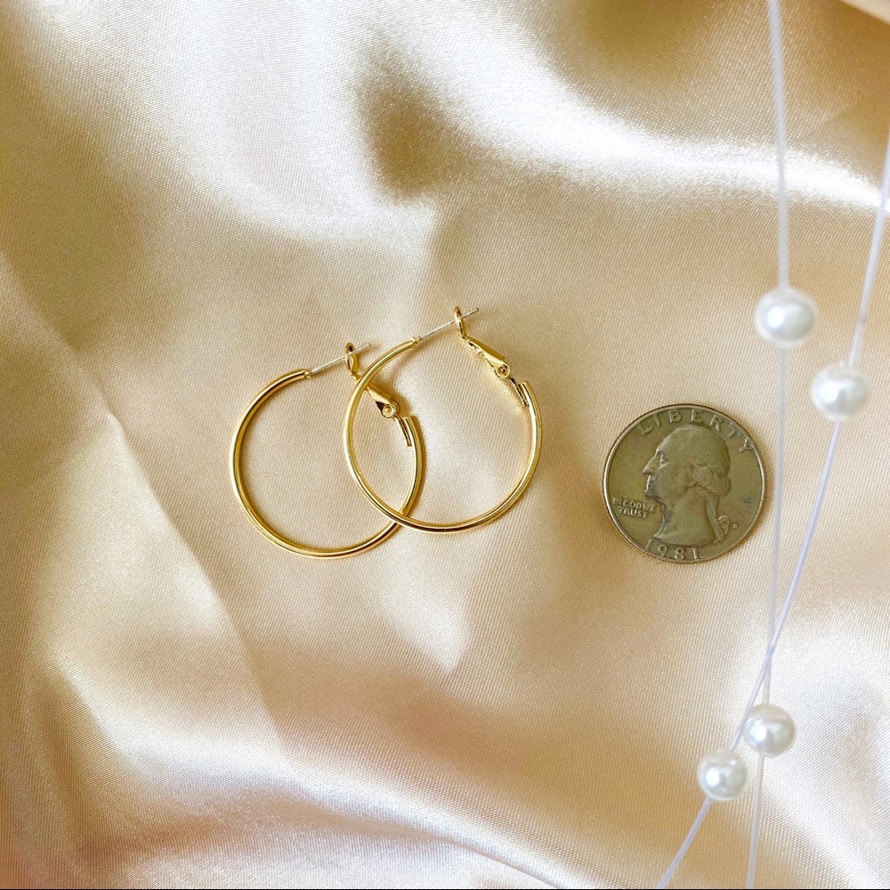 💙 Gold Earrings Sterling Silver Posts - Picture 3 of 12